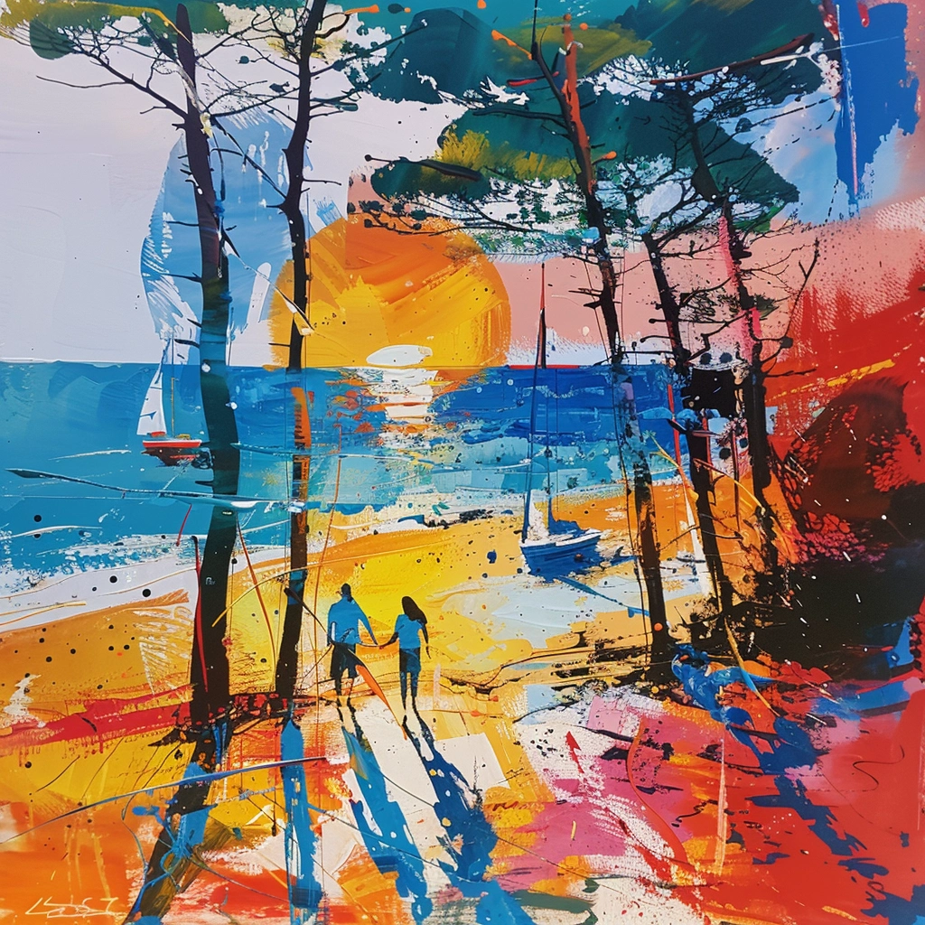 Tableaux et peinture sur bois petite serie theme bassin arcachon